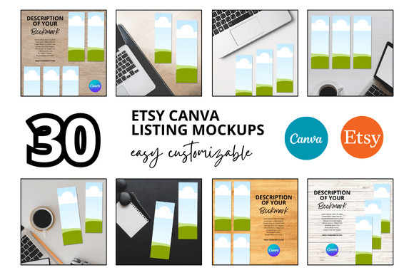 30 Bookmark Etsy Listings Mockup for Beginners