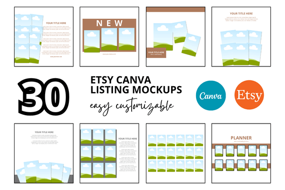 30 Printables Etsy Listings Mockup for Sellers