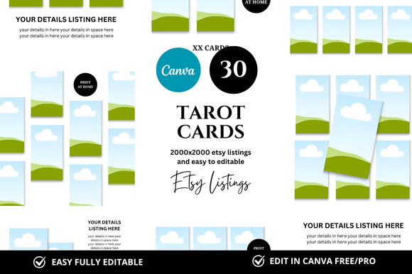 30 Tarot Cards Etsy Listings Mockup: A Practical Tool for Sellers and Creators