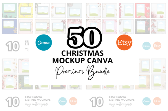 50 Christmas Etsy Mockup Bundle: A Practical Font Guide for Holiday Designs
