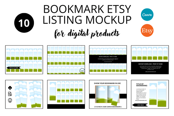 Bookmark Etsy Listings Mockup Guide