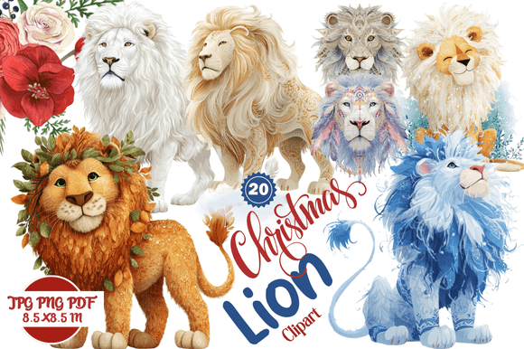Bringing the Pride of the Holidays to Your Projects with Christmas Lion Clipart