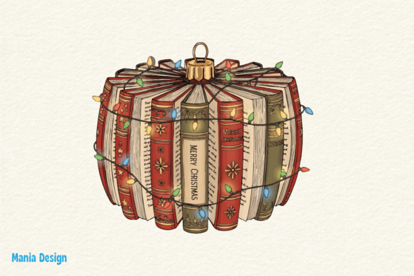 Christmas Book Ornament PNG: A Versatile Holiday Design Tool