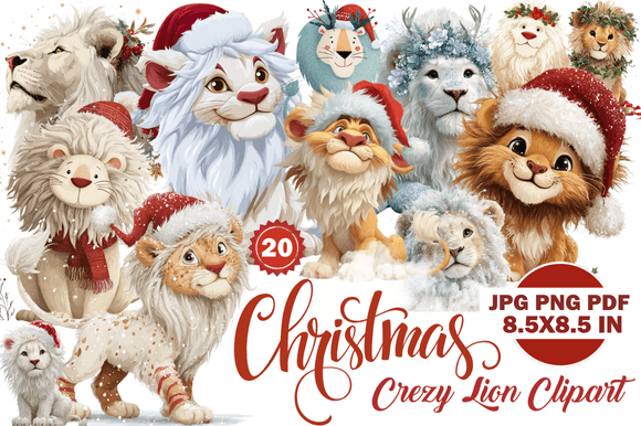 Christmas Crazy Lion Clipart: A Unique Blend of Festivity and Creativity