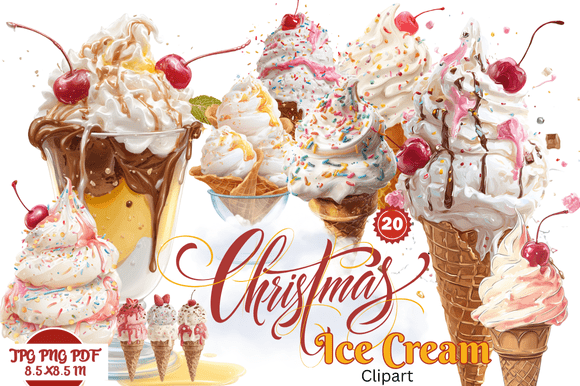 Christmas Ice Cream Clipart: A Strategic Tool for Creative Expression and Branding