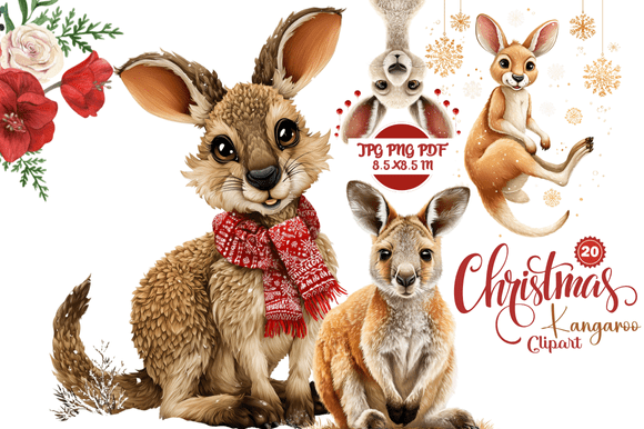 Christmas Kangaroo Clipart – A Strategic Tool for Seasonal Communication and Branding