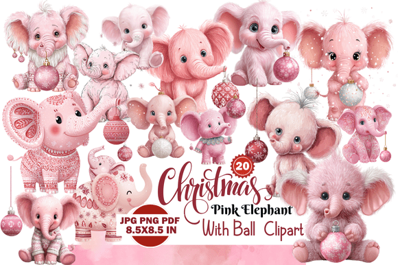 Christmas Pink Elephant with Ball Clipa: A Unique Holiday Decor Option