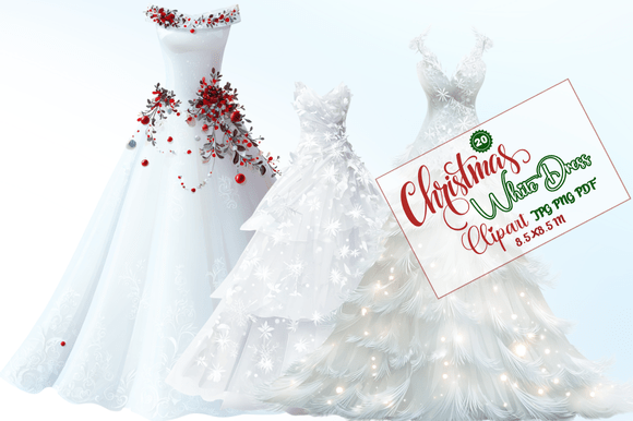 Christmas White Dress Clipart: A Versatile Tool for Festive Design