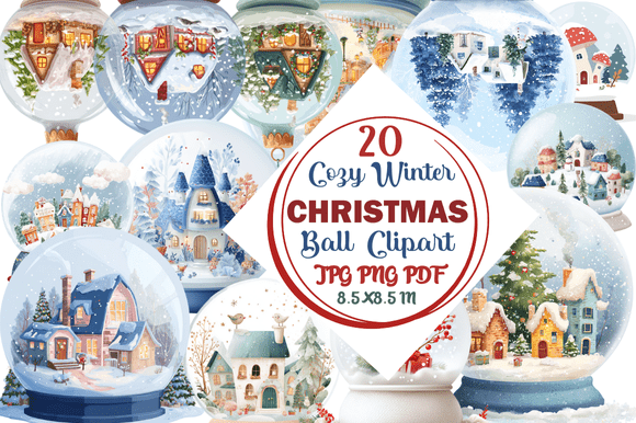 Cozy Winter Christmas Ball Clipart