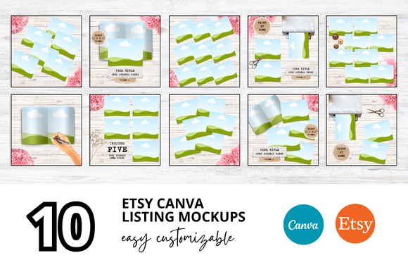 Elevating Your Etsy Shop: The Strategic Advantage of a 10 Journal Etsy Listings Mockup
