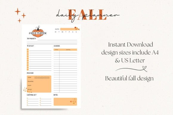 Embrace the Cozy Energy of Autumn with the Autumn Themed Daily Planner – Cozy Fall