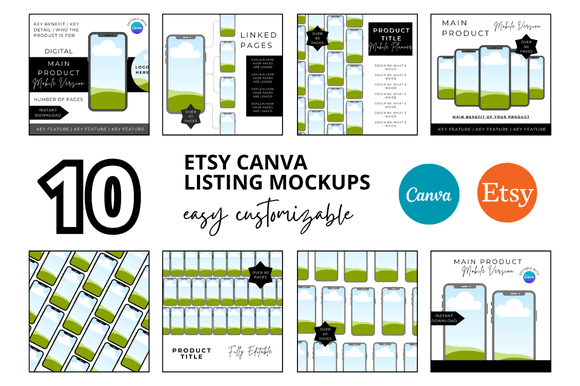 How a 10 Phone Etsy Listings Mockup Set Can Transform Your Shop’s Visual Appeal