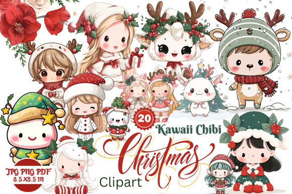 Kawaii Chibi Christmas Clipart: A Trendy Addition to Modern Creativity and Commerce
