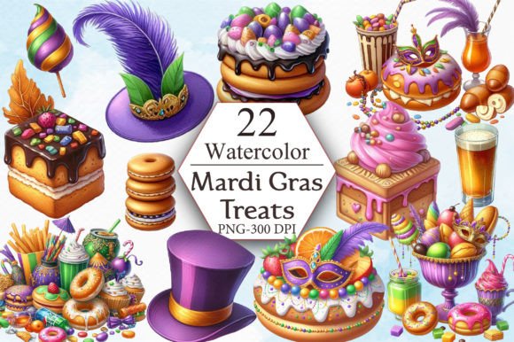 Mardi Gras Fat Tuesday Treats Clipart: A Practical Resource for Creative Projects