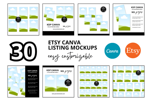 Maximizing Your Digital Product Sales with 30 KDP Etsy Listings Mockup