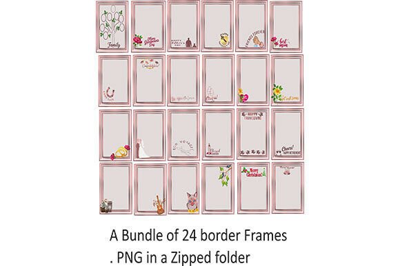 Unlock Creative Projects with a Bundle of 24 Borders Frames
