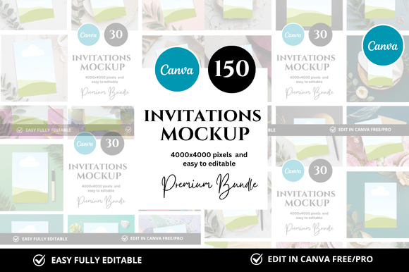 Unlock Stunning Invitations: A Complete Guide to the 150 Invitation Canva Mockup Bundle