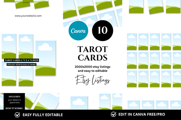 Why Sellers Are Turning to the 10 Tarot Cards Etsy Listings Mockup for Smarter Product Presentation