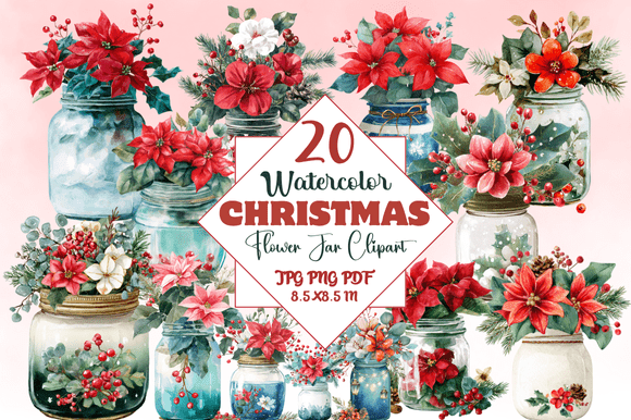 Why Watercolor Christmas Flower Jar Clipart Is Reshaping Seasonal Visual Storytelling